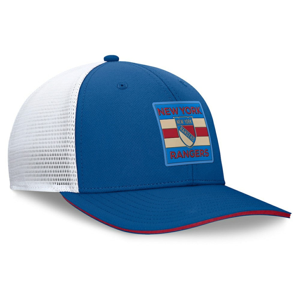 New York Rangers Fanatics Centennial Authentic Pro Structured Trucker Adjustable Hat - Blue/White - NHL 202815535