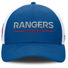 New York Rangers Fanatics Centennial Authentic Pro Structured Trucker Adjustable Hat - Blue/White - NHL 202815618
