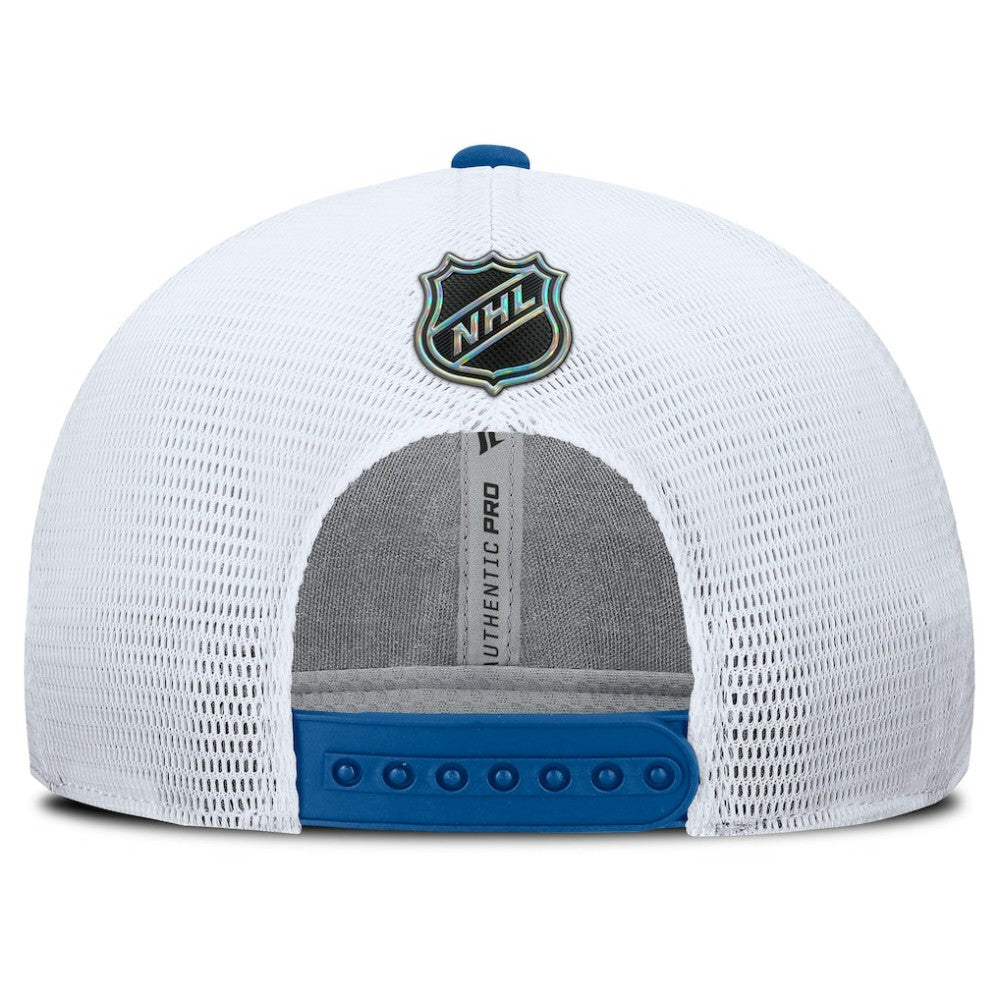 New York Rangers Fanatics Centennial Authentic Pro Structured Trucker Adjustable Hat - Blue/White - NHL 202815618