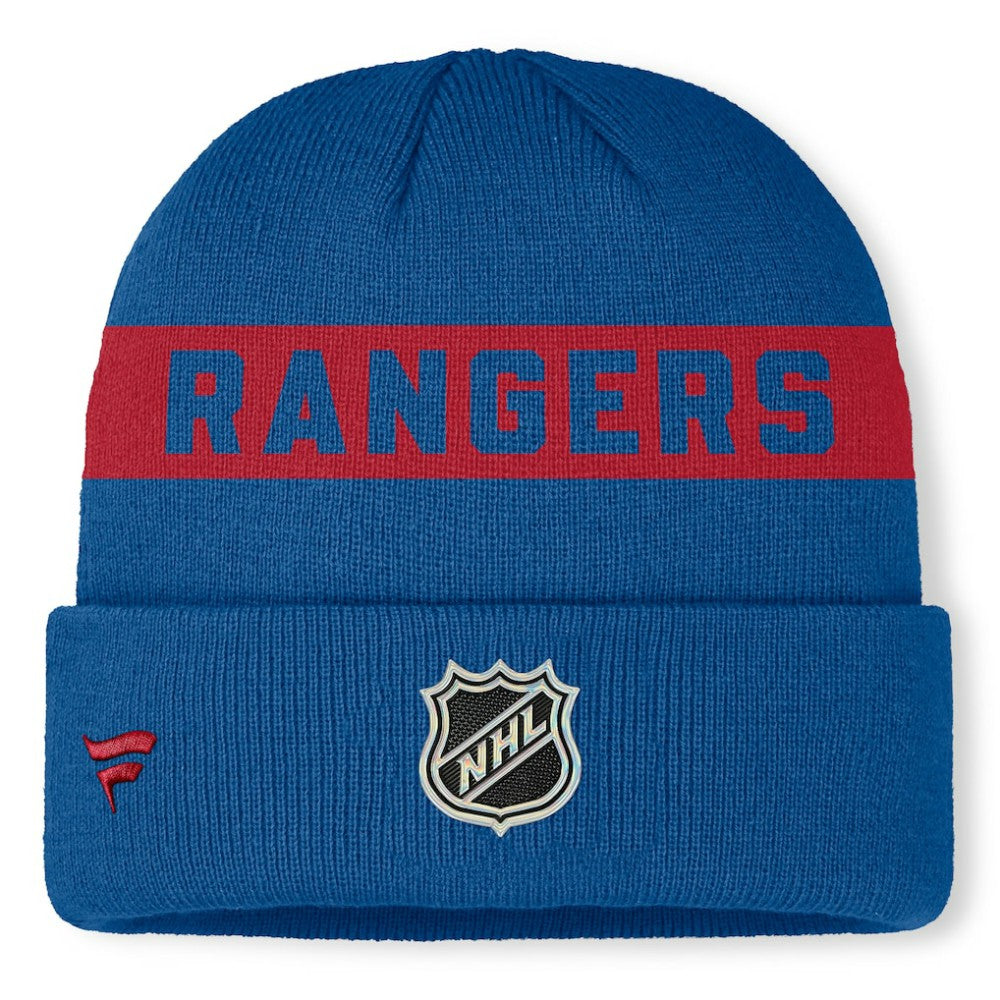 New York Rangers Fanatics Centennial Authentic Pro Cuffed Knit Hat - Blue - NHL 202815624