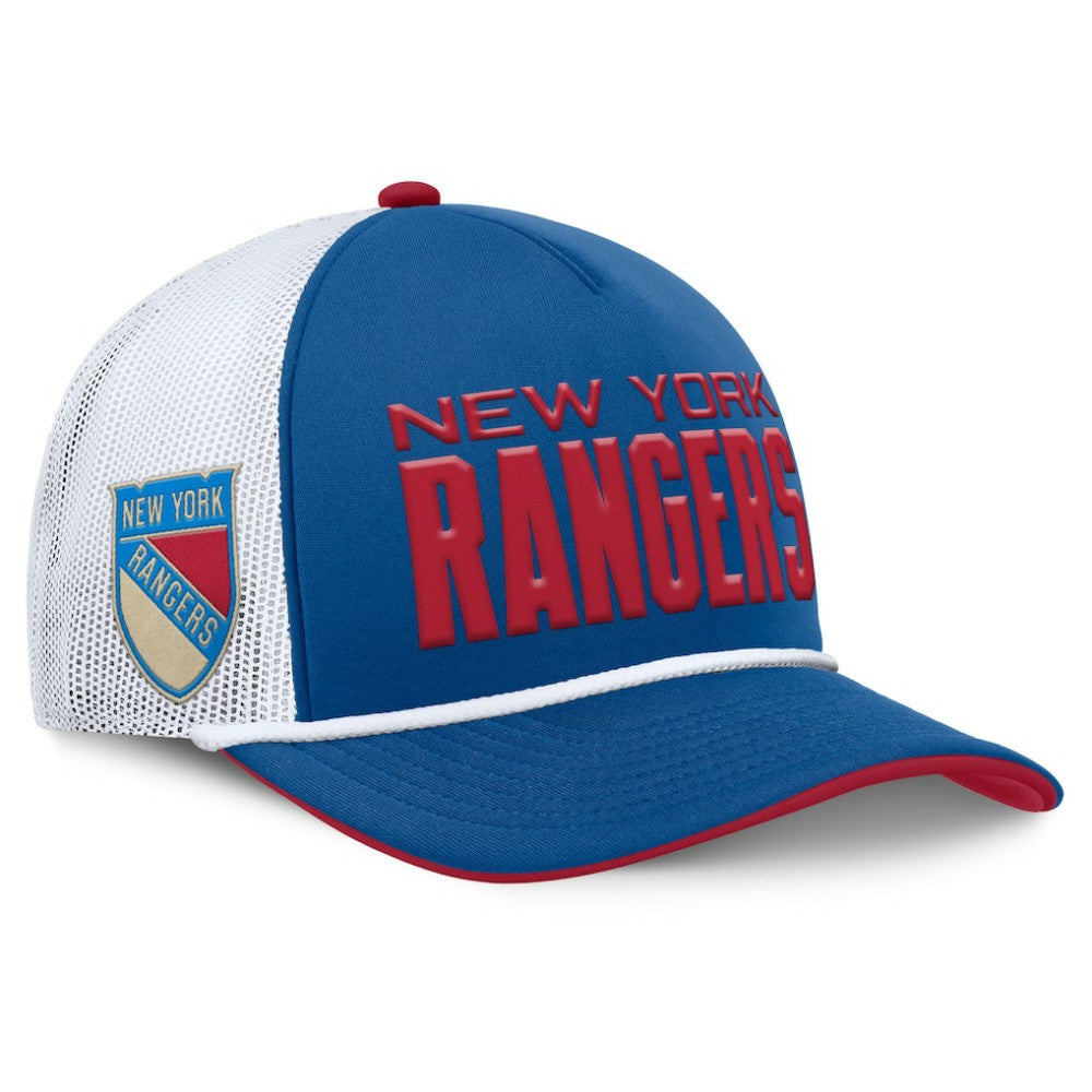 New York Rangers Fanatics Centennial Authentic Pro Foam Front Adjustable Trucker Hat - Blue/White - NHL 202815626