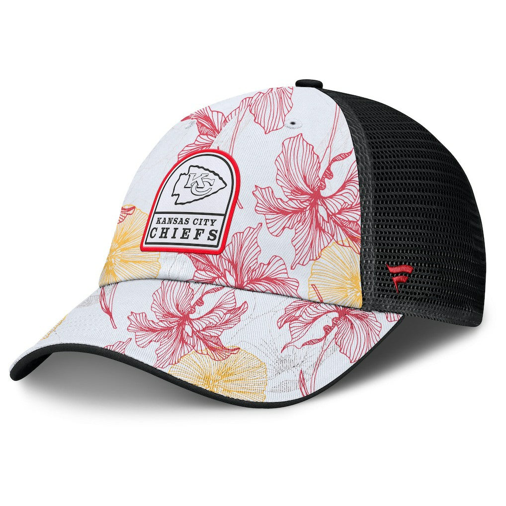 Fanatics Kansas City Chiefs Tropical Adjustable Trucker Hat White/Black