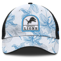 Fanatics Detroit Lions Tropical Adjustable Trucker Hat White/Black