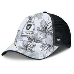 Fanatics Las Vegas Raiders Tropical Adjustable Trucker Hat White/Black