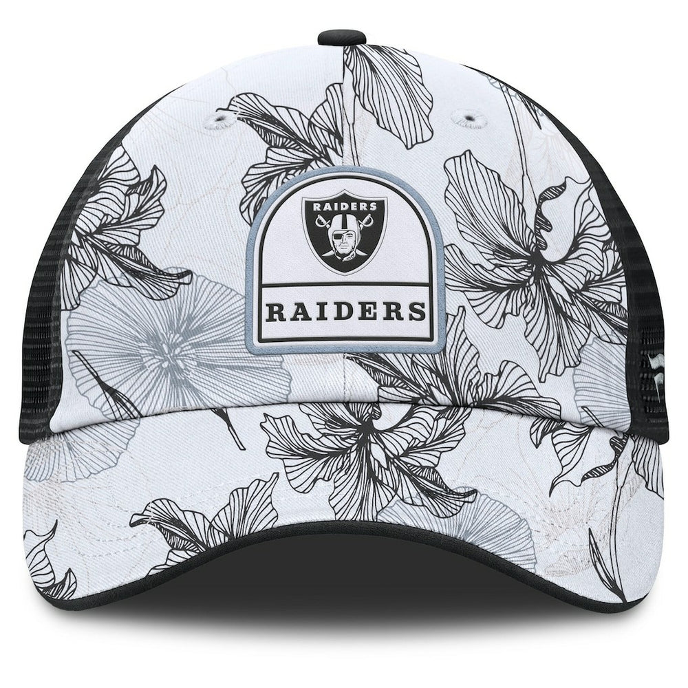 Fanatics Las Vegas Raiders Tropical Adjustable Trucker Hat White/Black