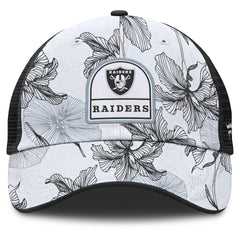 Fanatics Las Vegas Raiders Tropical Adjustable Trucker Hat White/Black