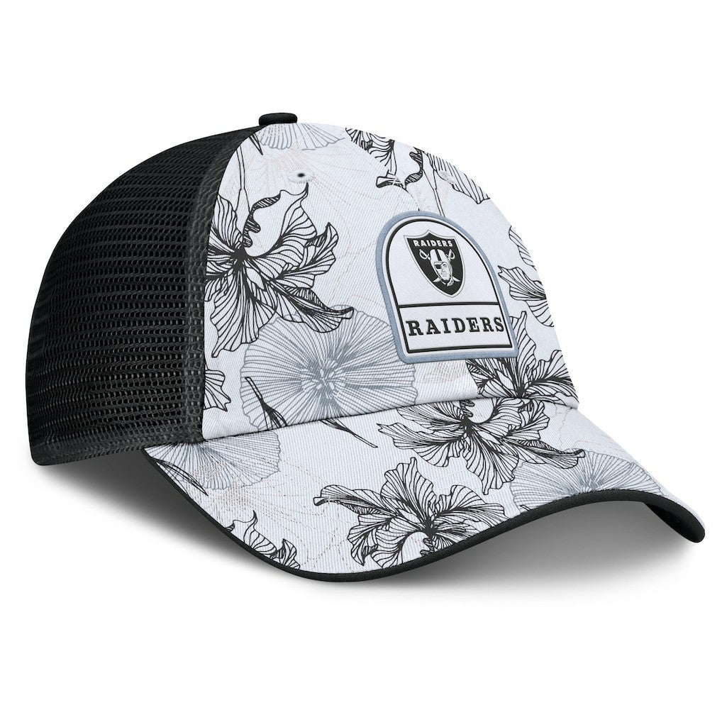 Fanatics Las Vegas Raiders Tropical Adjustable Trucker Hat White/Black