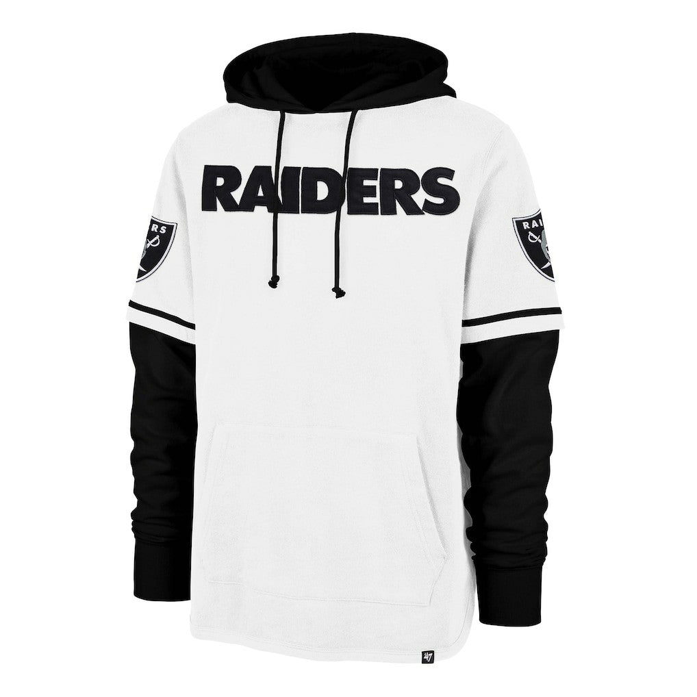 47 brand Las Vegas Raiders '47 Trifecta Shortstop Pullover Hoodie White