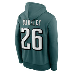 Nike Saquon Barkley Philadelphia Eagles Player Name & Number Therma Hoodie Midnight Green