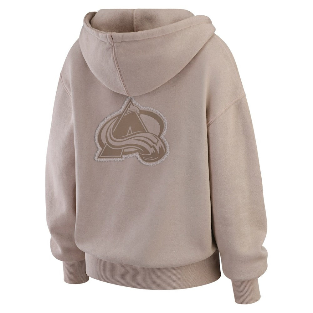 Colorado Avalanche WEAR by Erin Andrews Women's Washed Pullover Crewdie - Tan - NHL 202830773