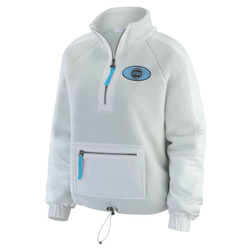 Utah Mammoth WEAR by Erin Andrews Women's Polar Fleece Quarter-Zip Jacket - Gray - NHL 202830784