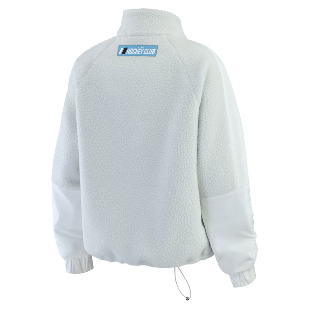 Utah Mammoth WEAR by Erin Andrews Women's Polar Fleece Quarter-Zip Jacket - Gray - NHL 202830784