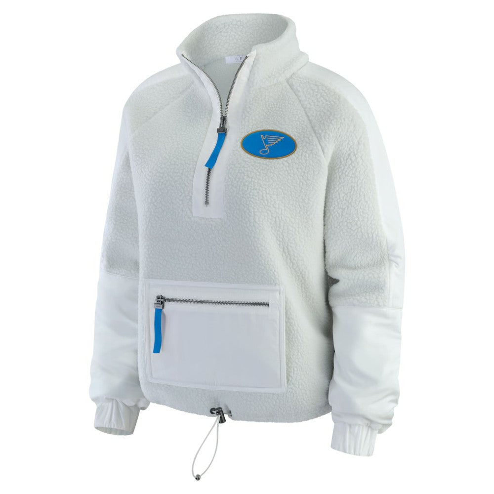 St. Louis Blues WEAR by Erin Andrews Women's Polar Fleece Quarter-Zip Jacket - Gray - NHL 202830786