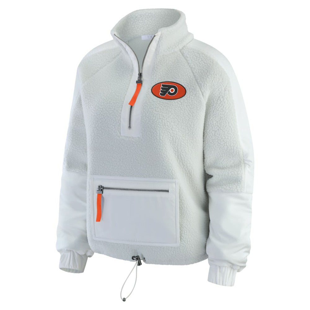 Philadelphia Flyers WEAR by Erin Andrews Women's Polar Fleece Quarter-Zip Jacket - Gray - NHL 202830791
