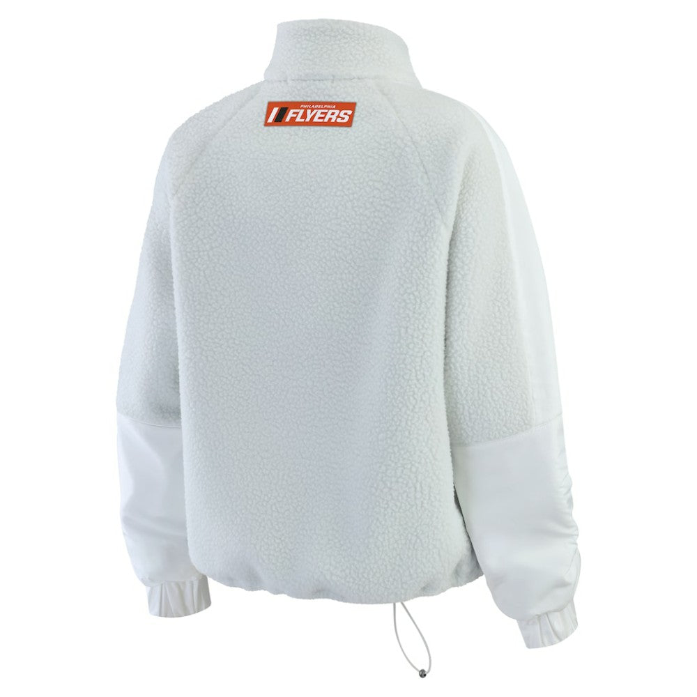 Philadelphia Flyers WEAR by Erin Andrews Women's Polar Fleece Quarter-Zip Jacket - Gray - NHL 202830791