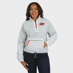 Philadelphia Flyers WEAR by Erin Andrews Women's Polar Fleece Quarter-Zip Jacket - Gray - NHL 202830791