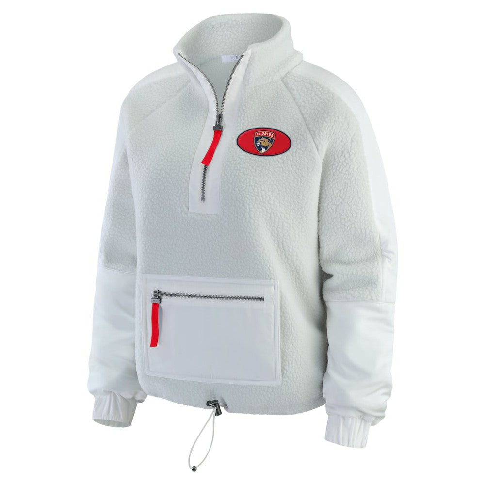 Florida Panthers WEAR by Erin Andrews Women's Polar Fleece Quarter-Zip Jacket - Gray - NHL 202830792