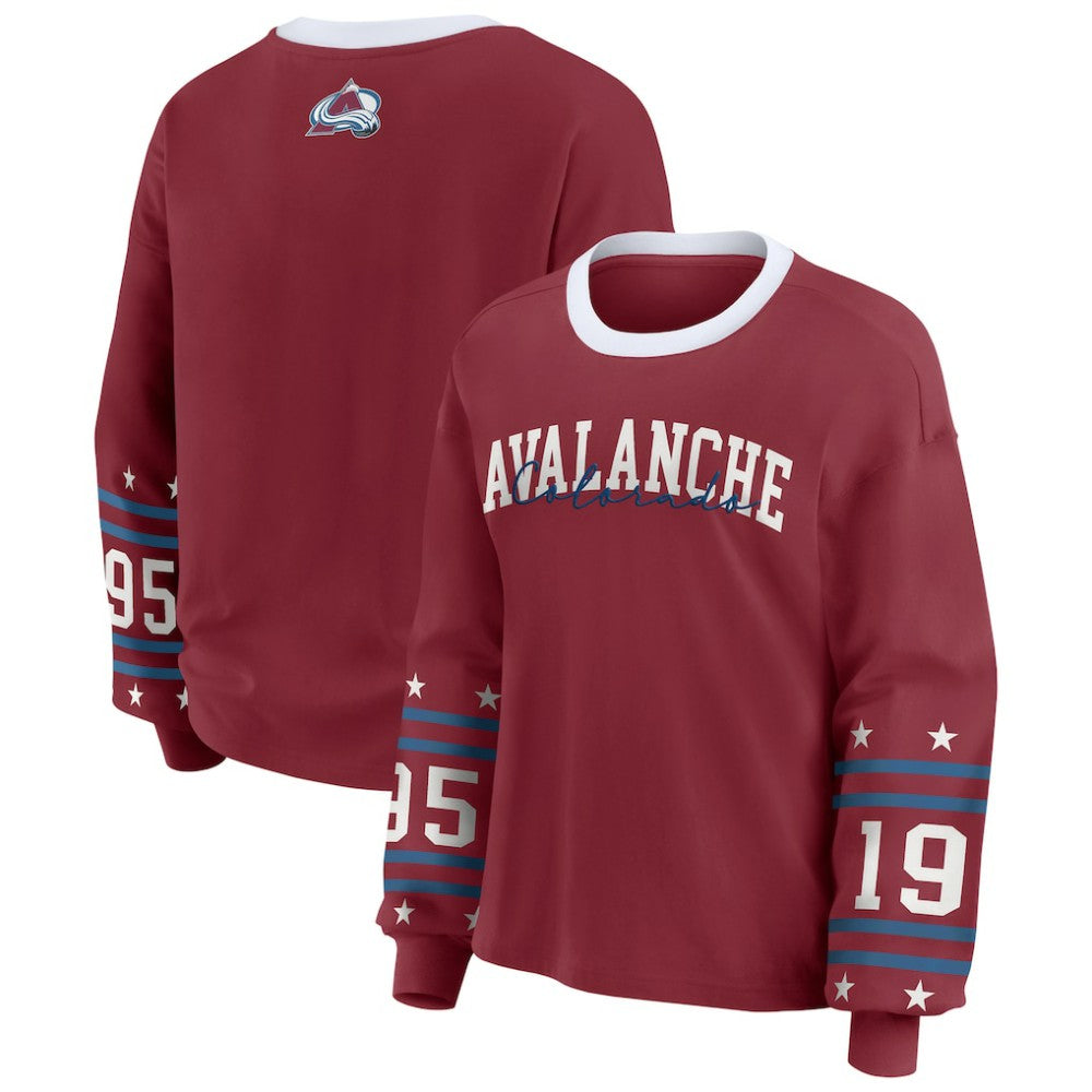 Colorado Avalanche WEAR by Erin Andrews Women's Long-Sleeve Sport T-Shirt - Burgundy - NHL 202830807