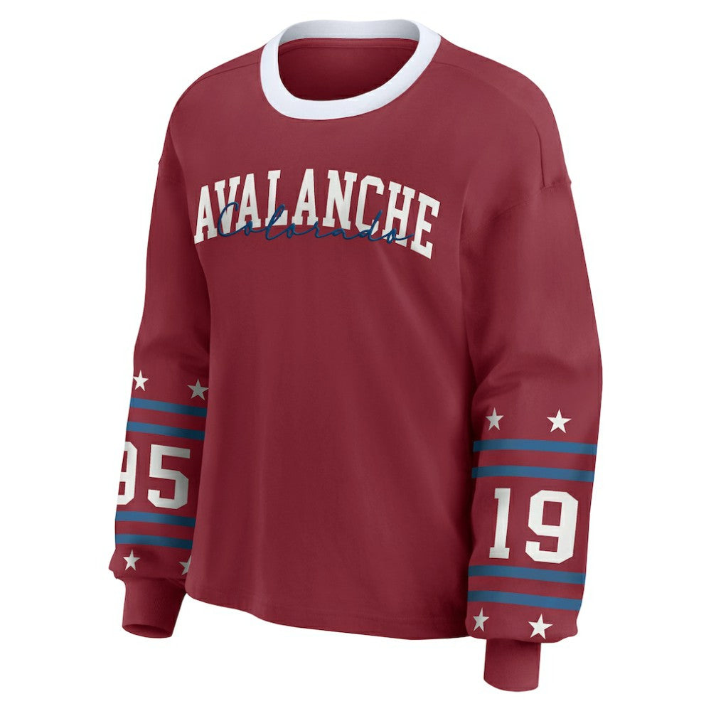 Colorado Avalanche WEAR by Erin Andrews Women's Long-Sleeve Sport T-Shirt - Burgundy - NHL 202830807