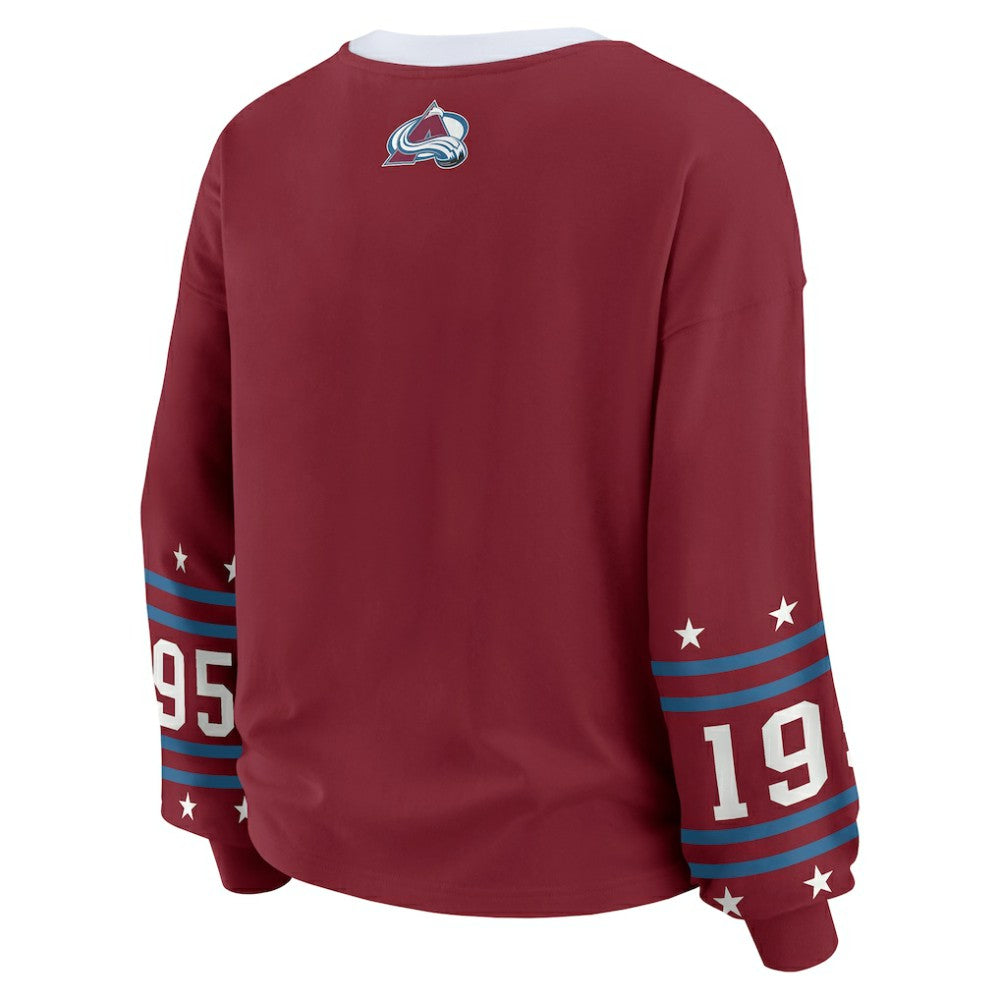Colorado Avalanche WEAR by Erin Andrews Women's Long-Sleeve Sport T-Shirt - Burgundy - NHL 202830807