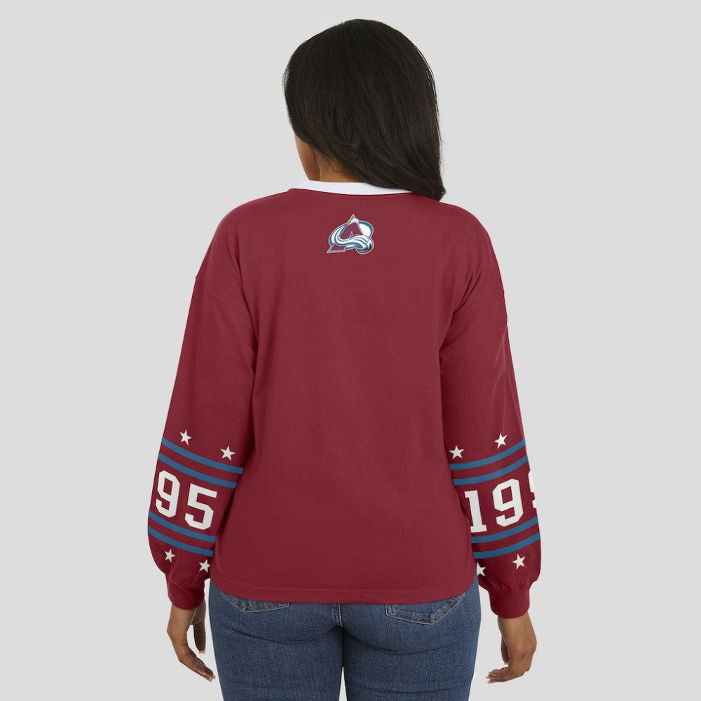 Colorado Avalanche WEAR by Erin Andrews Women's Long-Sleeve Sport T-Shirt - Burgundy - NHL 202830807