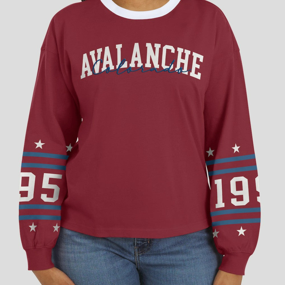 Colorado Avalanche WEAR by Erin Andrews Women's Long-Sleeve Sport T-Shirt - Burgundy - NHL 202830807