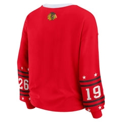 Chicago Blackhawks WEAR by Erin Andrews Women's Long-Sleeve Sport T-Shirt - Red - NHL 202830809
