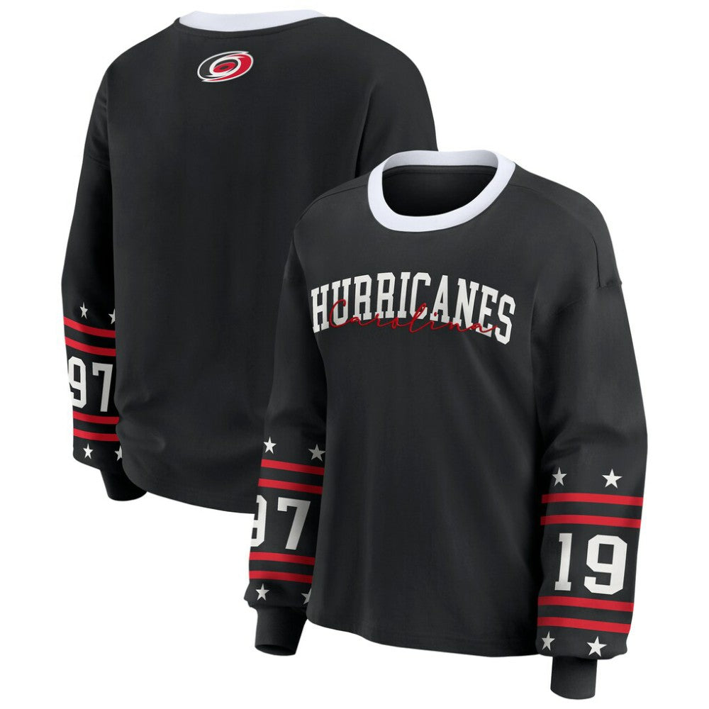 Carolina Hurricanes WEAR by Erin Andrews Women's Long-Sleeve Sport T-Shirt - Black - NHL 202830812