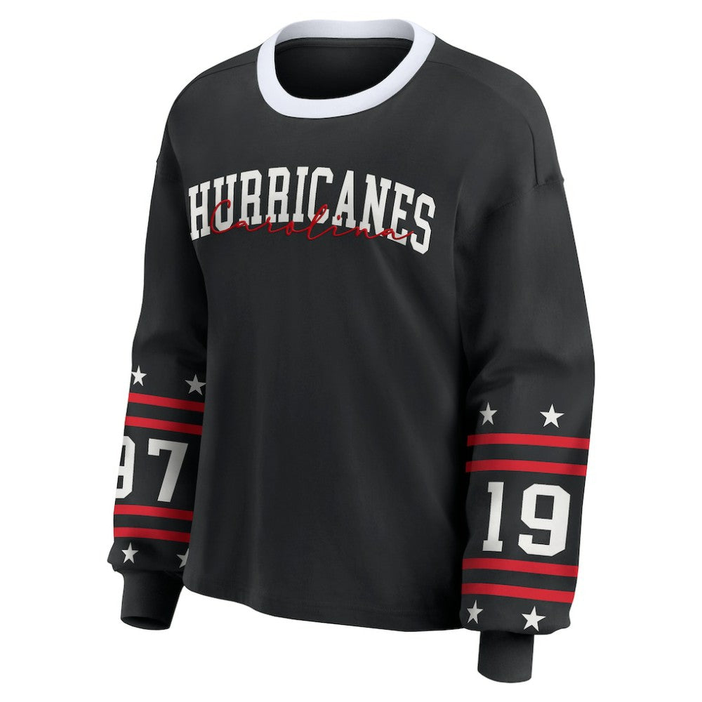 Carolina Hurricanes WEAR by Erin Andrews Women's Long-Sleeve Sport T-Shirt - Black - NHL 202830812