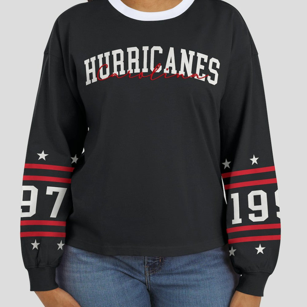 Carolina Hurricanes WEAR by Erin Andrews Women's Long-Sleeve Sport T-Shirt - Black - NHL 202830812