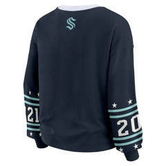 Seattle Kraken WEAR by Erin Andrews Women's Long-Sleeve Sport T-Shirt - Deep Sea Blue - NHL 202830813