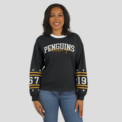 Pittsburgh Penguins WEAR by Erin Andrews Women's Long-Sleeve Sport T-Shirt - Black - NHL 202830814