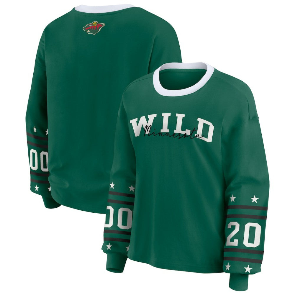 Minnesota Wild WEAR by Erin Andrews Women's Long-Sleeve Sport T-Shirt - Green - NHL 202830815