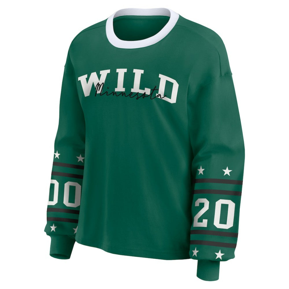 Minnesota Wild WEAR by Erin Andrews Women's Long-Sleeve Sport T-Shirt - Green - NHL 202830815