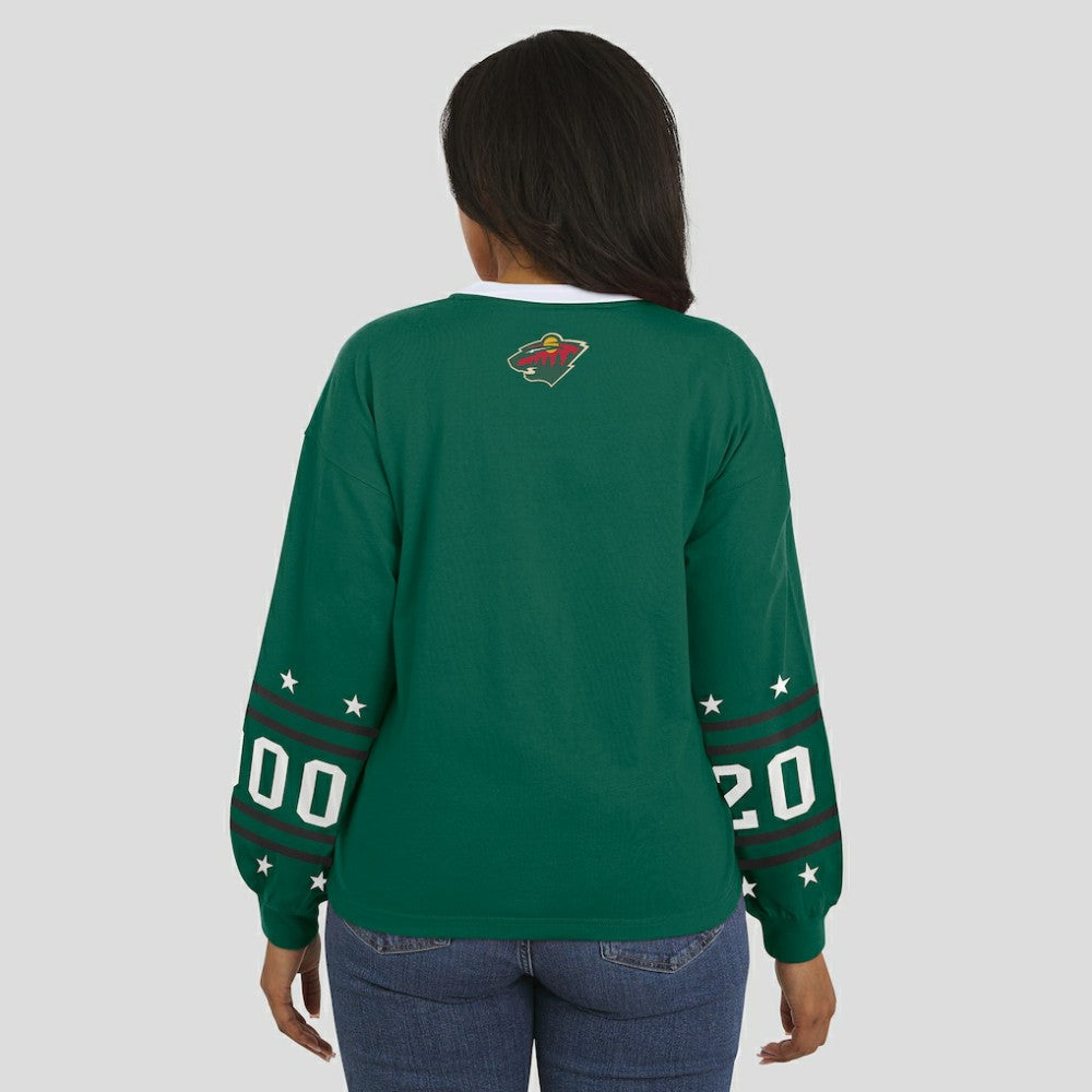 Minnesota Wild WEAR by Erin Andrews Women's Long-Sleeve Sport T-Shirt - Green - NHL 202830815