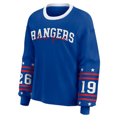 New York Rangers WEAR by Erin Andrews Women's Long-Sleeve Sport T-Shirt - Blue - NHL 202830817