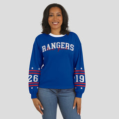 New York Rangers WEAR by Erin Andrews Women's Long-Sleeve Sport T-Shirt - Blue - NHL 202830817