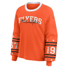 Philadelphia Flyers WEAR by Erin Andrews Women's Long-Sleeve Sport T-Shirt - Orange - NHL 202830818