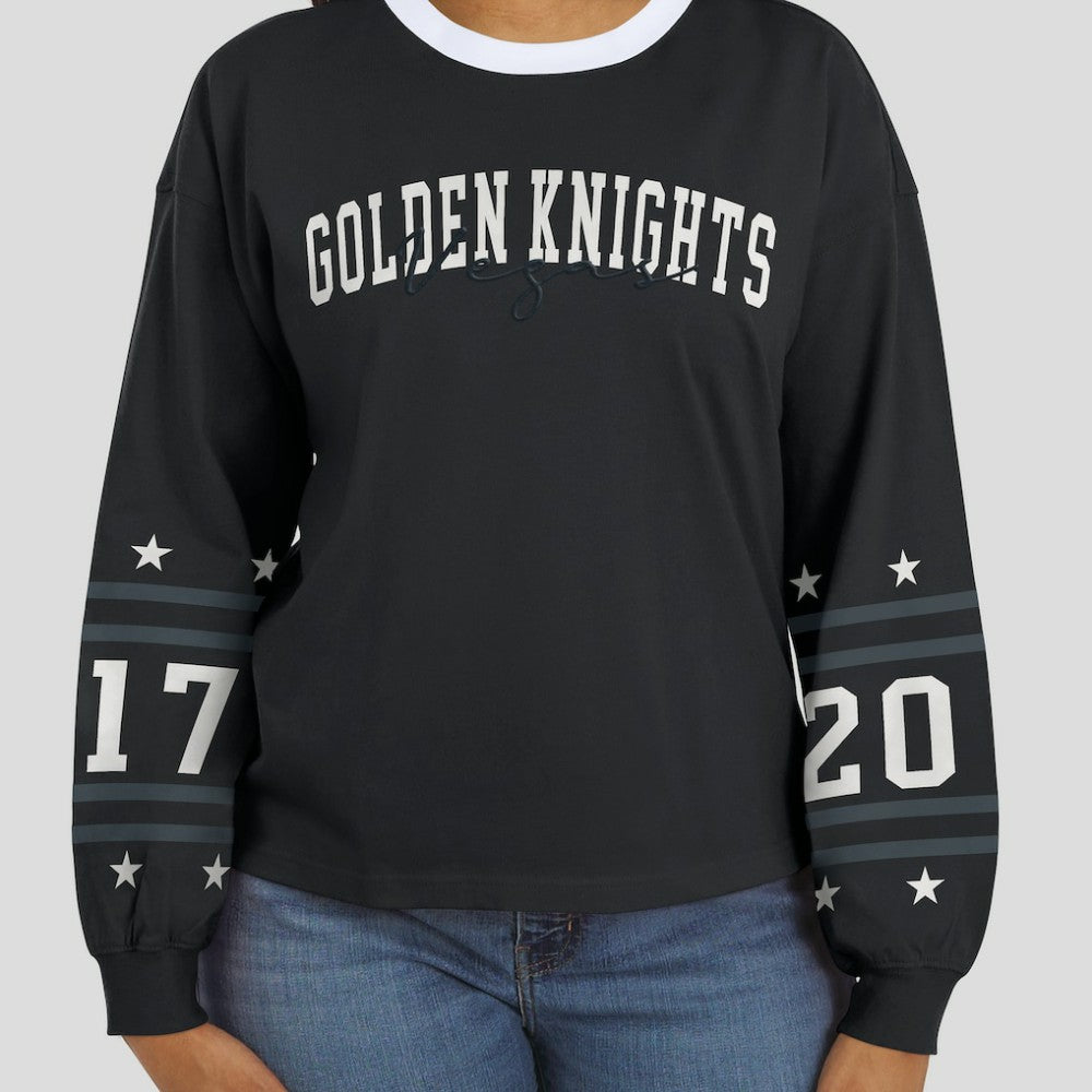 Vegas Golden Knights WEAR by Erin Andrews Women's Long-Sleeve Sport T-Shirt - Black - NHL 202830819