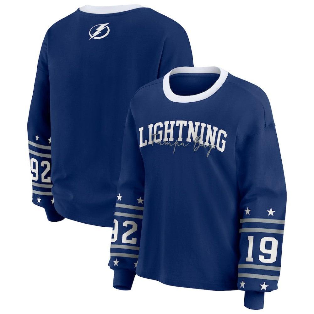 Tampa Bay Lightning WEAR by Erin Andrews Women's Long-Sleeve Sport T-Shirt - Blue - NHL 202830820