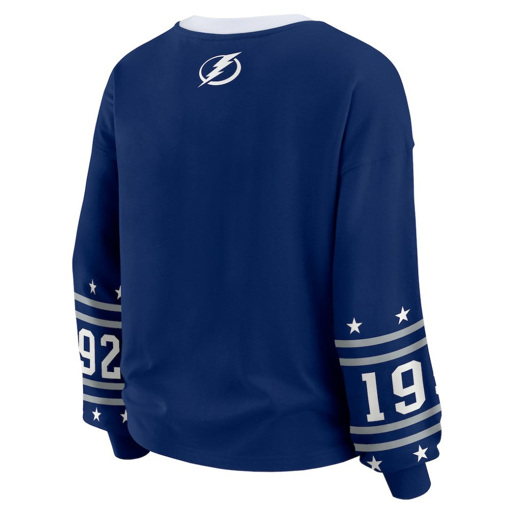 Tampa Bay Lightning WEAR by Erin Andrews Women's Long-Sleeve Sport T-Shirt - Blue - NHL 202830820