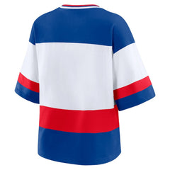 New York Rangers WEAR by Erin Andrews Women's Jersey Style Tee - Blue/White - NHL 202830838