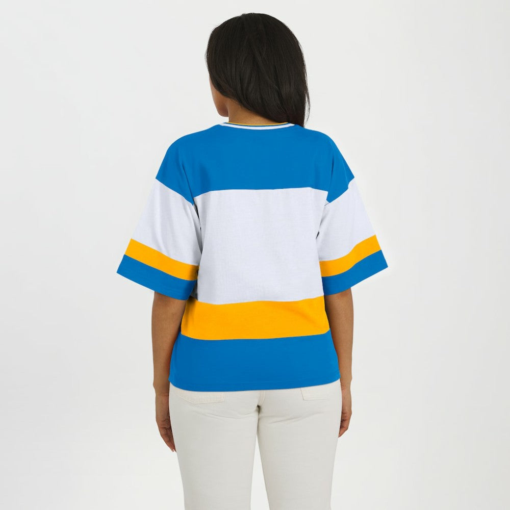 St. Louis Blues WEAR by Erin Andrews Women's Jersey Style Tee - Blue/White - NHL 202830840