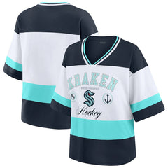 Seattle Kraken WEAR by Erin Andrews Women's Jersey Style Tee - Black/White - NHL 202830841