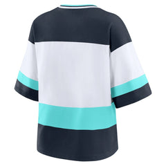 Seattle Kraken WEAR by Erin Andrews Women's Jersey Style Tee - Black/White - NHL 202830841