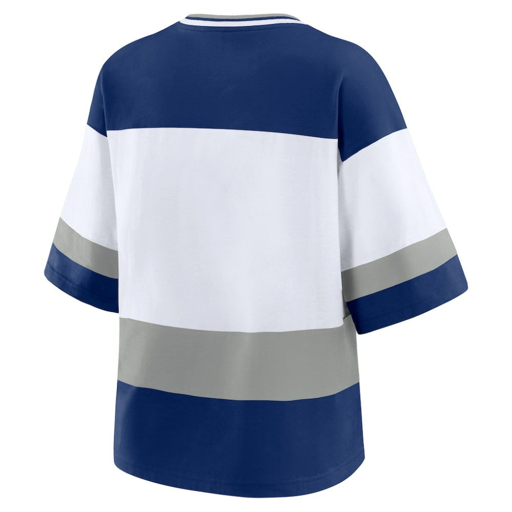 Tampa Bay Lightning WEAR by Erin Andrews Women's Jersey Style Tee - Blue/White - NHL 202830842