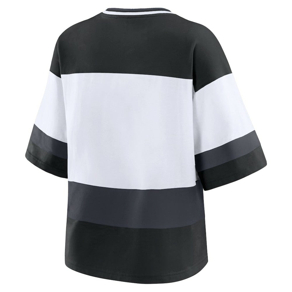 Vegas Golden Knights WEAR by Erin Andrews Women's Jersey Style Tee - Black/White - NHL 202830843