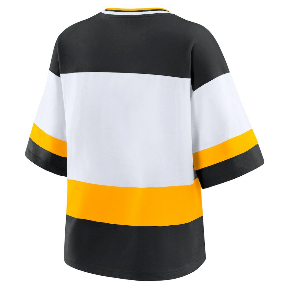 Boston Bruins WEAR by Erin Andrews Women's Jersey Style Tee - Black/White - NHL 202830844