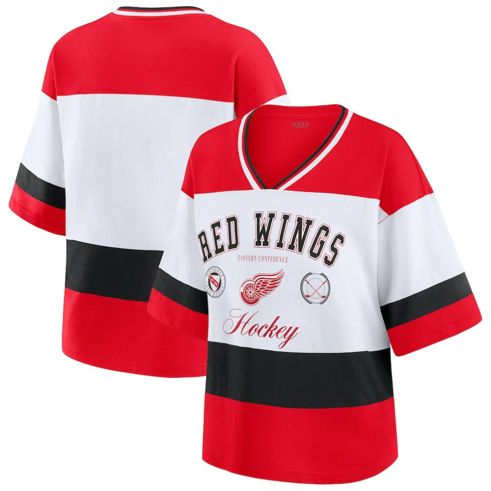 Detroit Red Wings WEAR by Erin Andrews Women's Jersey Style Tee - Red/White - NHL 202830845