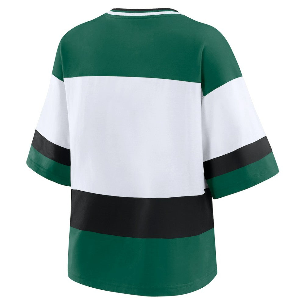 Minnesota Wild WEAR by Erin Andrews Women's Jersey Style Tee - Green/White - NHL 202830846